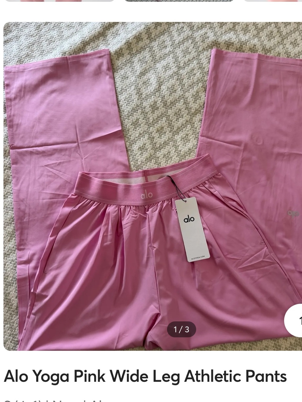 ALO Suit Up Trouser (Regular) Pink color Medium